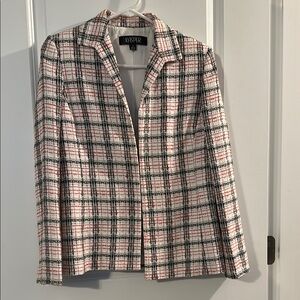 Plaid blazer in Black, Red and White